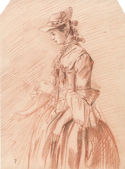 Dame mit Haube von Paul Sandby